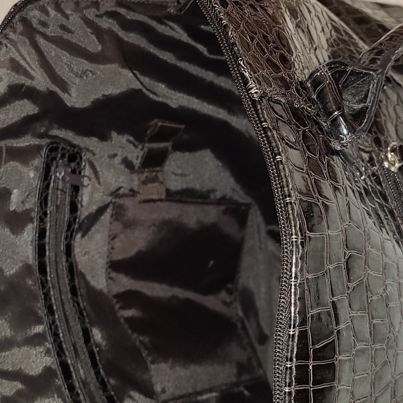 Great condition Dark brown large croc embossed tote - Picture 8 of 9